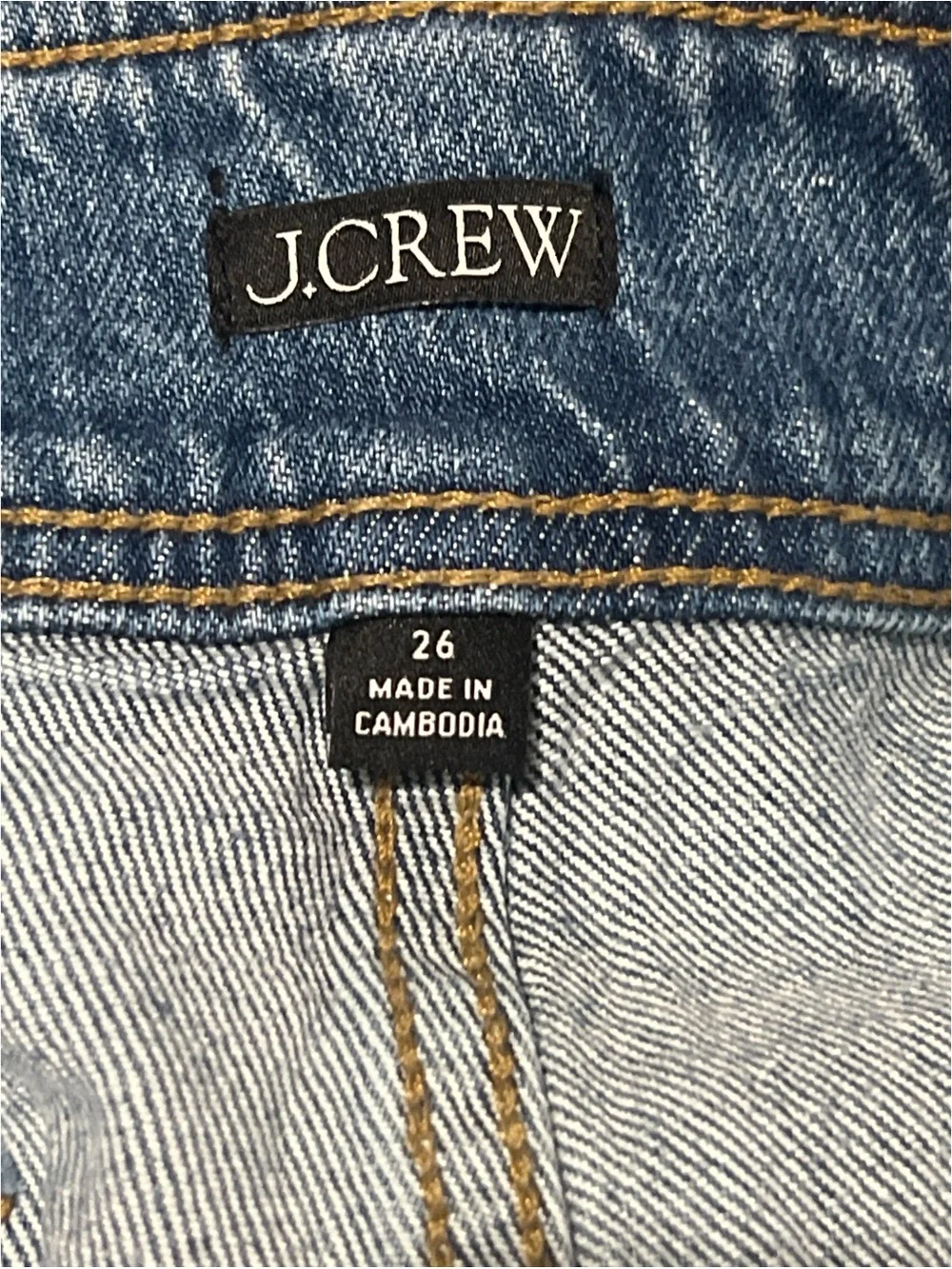 J.Crew Jean Women’s 26 Blue Slim Wide With Stacked Buttons Denim CH884